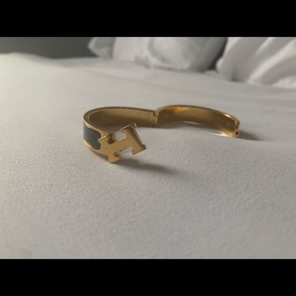Hermès H Clic Bracelet Gold/Blue Grey - Picture 2 of 4